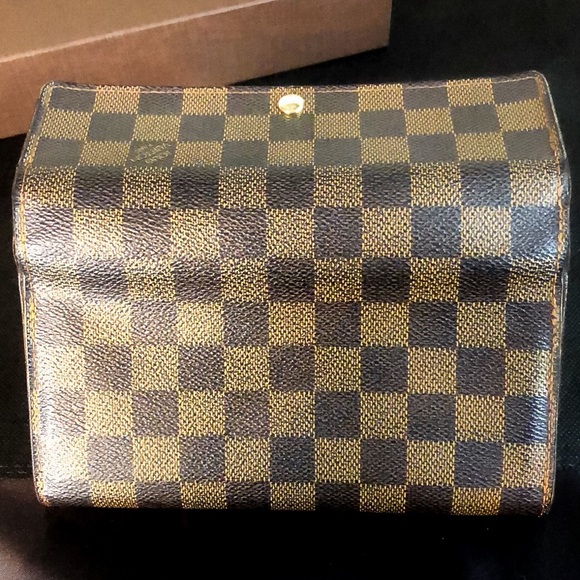 LOUIS VUITTON Damier Ebene Long Snap Coated Canvas Wallet Authentic CA4088 - Picture 17 of 17